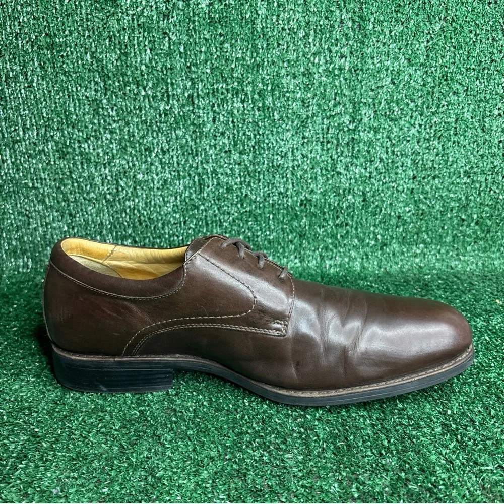 Johnston & Murphy Sheepskin Plain Toe Brown Leather Shoes‎ Mens Size 12 M